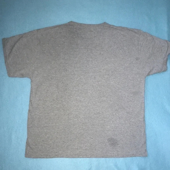 FRUIT of the Loom heather grey pocket T-shirt size XL - Picture 3 of 5